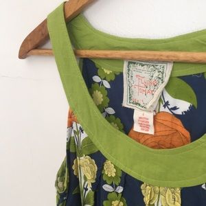 Summer Floral Cotton halter tank